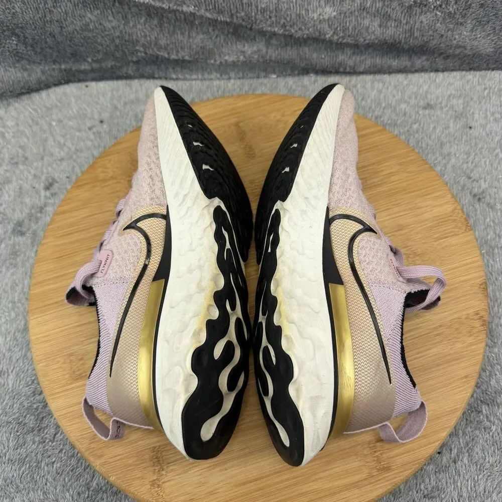 Nike React Infinity Run Flyknit 3 Shoes Womens Size 6.5 Pink Sneakers CD4372-500